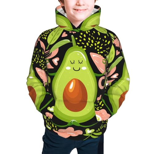 Avocado Keep Calm Kid Hoodies Boys Sweatshirts Girls Pullover with Pocket3