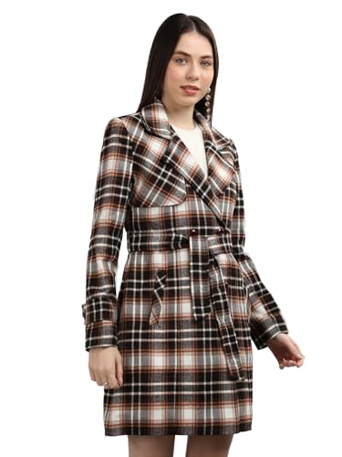 Image of CHKOKKO Women Polyester Stylish Winter Wear Single Breasted Standard Length Coat