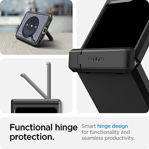 Spigen Tough Armor Pro Case Cover Designed for Samsung Galaxy Z Flip 5 (2023), [Hinge Protection With Kickstand] - Black