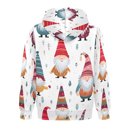 Kids Hoodies Sweaters Christmas Gnome Dwarfs Hooded Sweatshirts with Big Pockets for Boys Girls B04000132