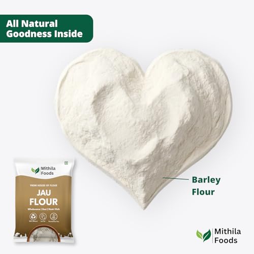 Image of MITHILA FOODS 3 Kg Jau Atta Barley Flour | High Fibre & Protein, 100% Natural Desi Superfood | Stone-Ground for Soft Rotis | No Preservatives | Authentic Flavor from Bihar (Value Pack)