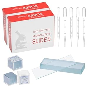 QWORK® 50 Stück Mikroskop Objektträger Set