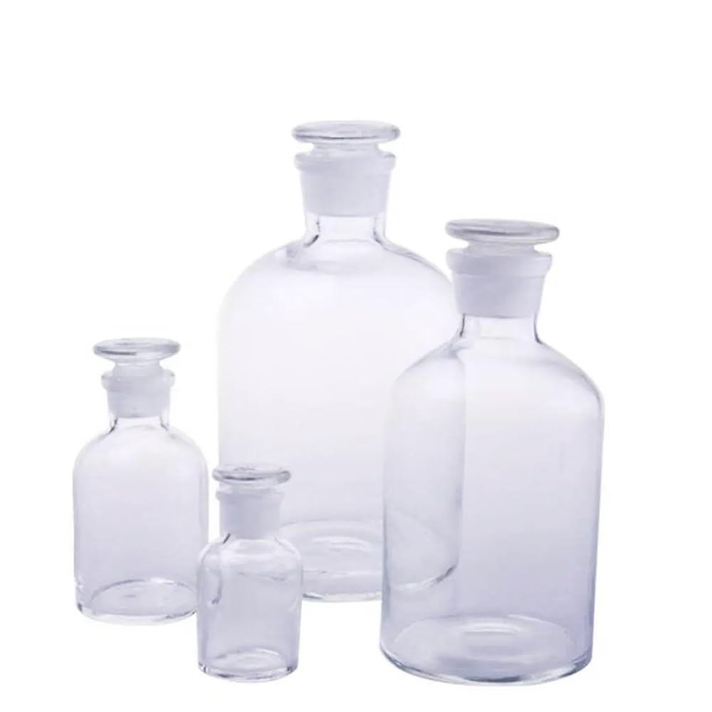 lab equipment and supplies 30ml/60ml/125ml/500ml/1000ml/2500ml Glass Reagent Bottle Ground-in Stopper Narrow Mouth