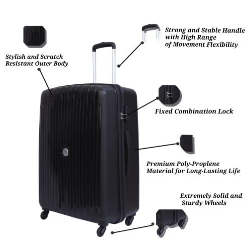 Image of Aristocrat NovaLite Polycarbonate Hardsided Cabin Small Size Luggage (53 cm, Black)