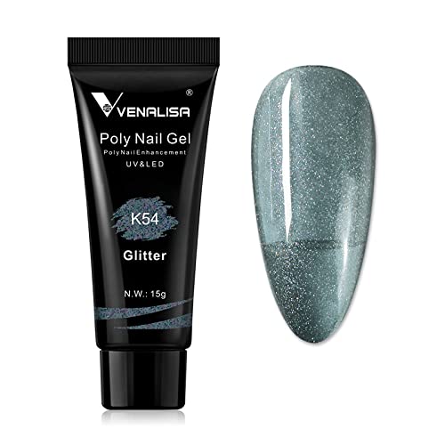 Venalisa Poly Builder Gel - Poly Nail Gel, 15g Acrylic Polish Extension, Transparent Camouflage, Manicure and Pedicure Art (Poly-15g-K54)-image-21