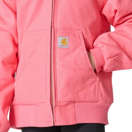 Image of Carhartt Girls' Zip Front Canvas Insulated Hooded Active Jacket