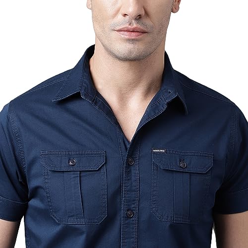 Image of Woodland Men Cotton Regular Fit Casual and Comfortable Shirts