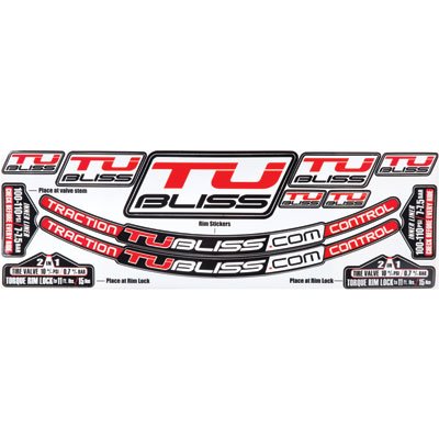 Tubliss Gen 2.0 (Tubeless) Tire System Rim Sticker Kit