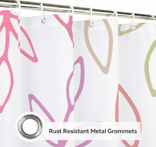 Rideau de douche en tissu polyester lourd et durable lavable en machine - 5