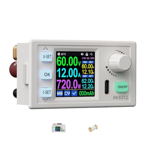 Image of Aundhegrtt RK6012 60V 12A Step-Down DC-DC Voltage Regulator Module Adjustable Output Power Supply Tester Model Converter Transformer