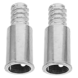 Ipetboom 2pcs Metal Threaded Mop Extension Pole Adapter Tip Replacement Connector for Mop Handles Compatible Cleaning Tools