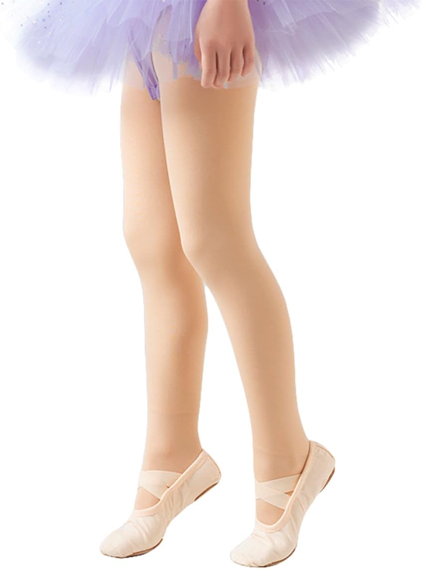 Girls Fleece Lined Tights Winter Warm Leggings (220g Thick) - Stretchy Thermal Tights for School, Christmas