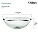 KRAUS Round Clear Glass Vessel Bathroom Sink, 14 inch GV-101-14