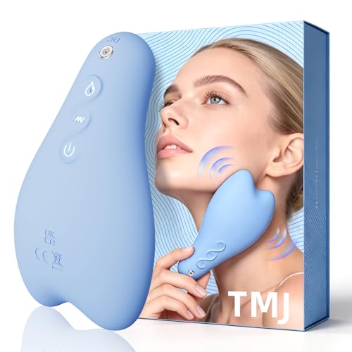 TMJ Relief Products Jaw Massager Face Neck Shoulder Massagers with 3 Heat and 10 Vibration Lymph...