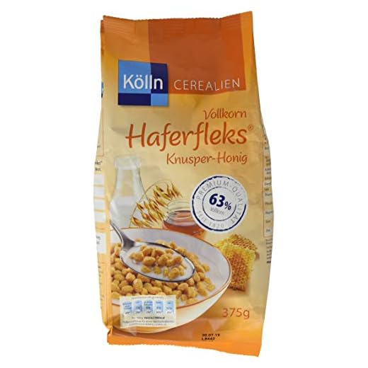Kölln Vollkorn Haferfleks Knusper Honig, 6er Pack (6 x 375 g)