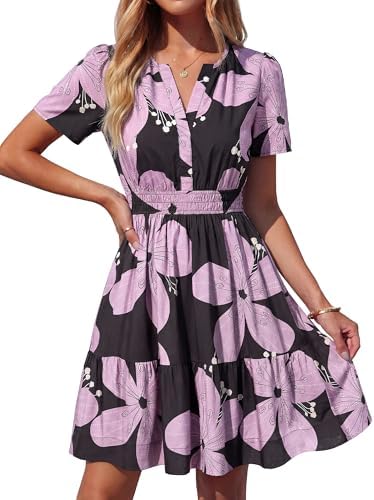 <h3>Smocked Waist Floral Mini Dress</h3>