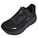 JACKSHIBO Women's Easy Slip in Hands up Free Wide Toe Box Road Running Shoes Arch Support Cushion Walking Tennis Workout Gym Trail Athletic Casual Fashion Sneakers Zero Drop Lightweight Black Size 8