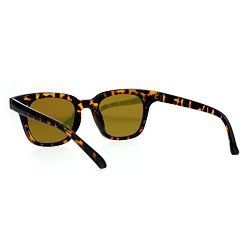 JuicyOrange Mirrored Flat Lens Sunglasses Square Horn Rimmed Retro Trendy Shades UV4003
