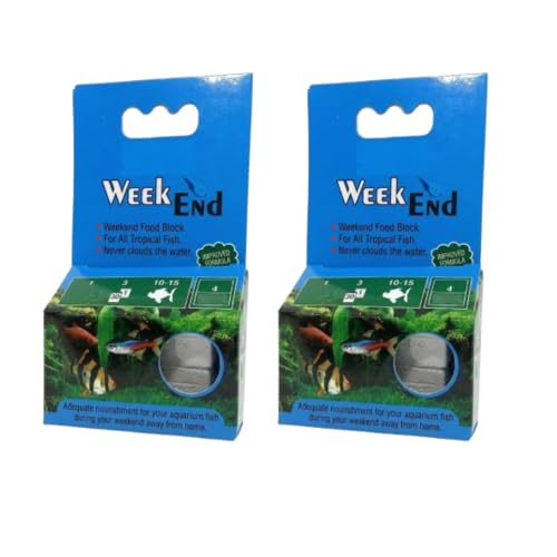 Image of Dry Vacation Fish Food for All Life Stages | Weekend & Holiday Slow-Release Aquarium Fish Feed | Maintains Nutrition While You're Away | Suitable for All Freshwater Fish | 50g Each (Pack of 2)