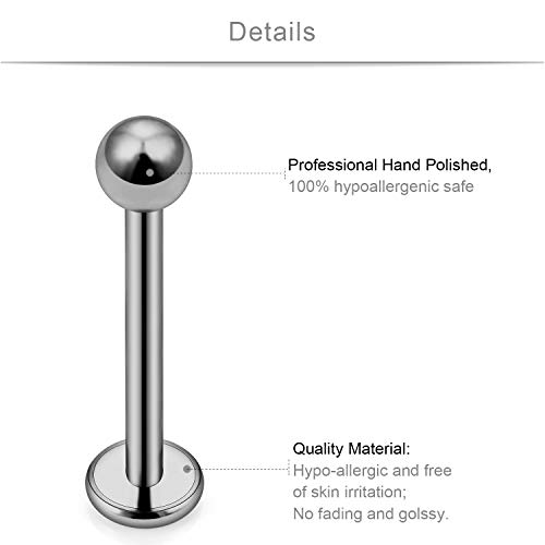 SCERRING 2-8PCS 16g G23 Titanium Labret Monroe Lip Tragus Cartilage Earring Ring Stud Piercing Jewelry 6mm 8mm 10mm 12mm3