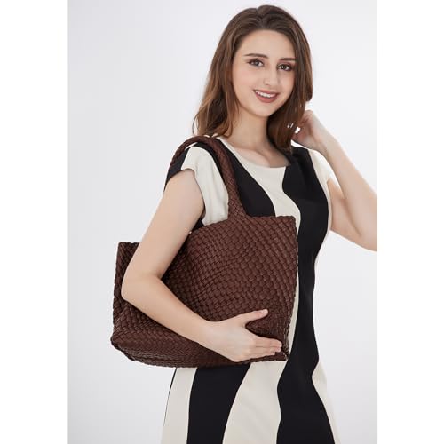 Woven Tote Bag Womens Purse Vegan Leather Shoulder Handbags Fashion Summer Beach Tote Bags Large Travel Totes2