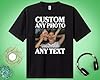 Custom Photo Text Oversized T-Shirt - Men - XL - Black - Personalised Picture Shirt - Y2K Aesthetic Tee - Unisex Gift Top for Friends & Family #2