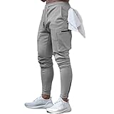AOTORR Men's Workout Sport Pants, Athletic Running Jogger Track Pants Casual Sweatpants Trousers wit