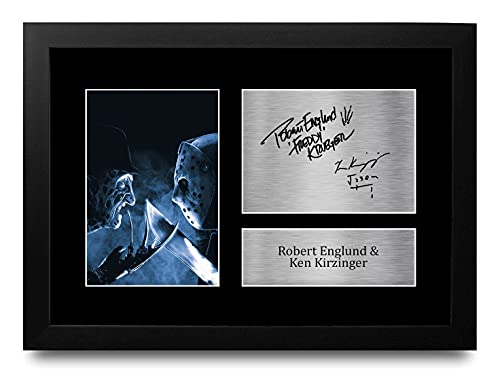 Photo Freddy vs Jason A4 Signée Robert Englund Affiche Horreur