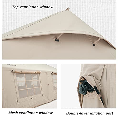 Carpa Inflable para Camping, 13m2, 4 estaciones miniatura 3