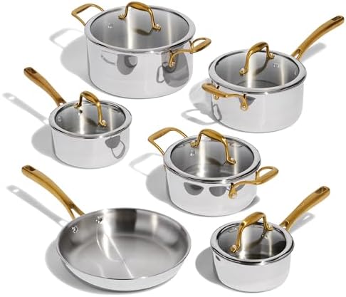 Lagostina Finezza 11-Piece 5-Ply Clad Stainless Steel Cookware Se...