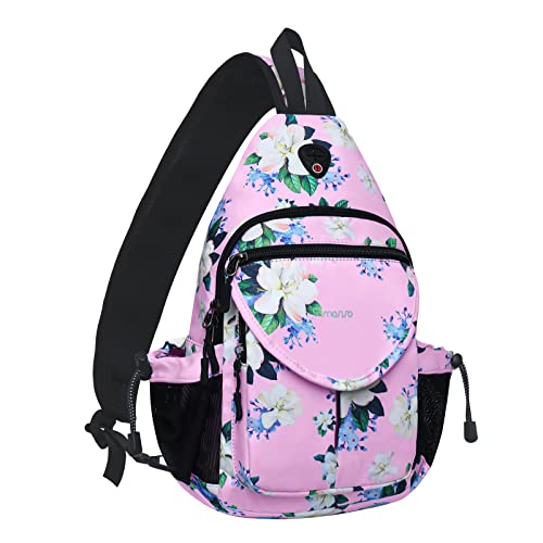 Morrales Mosiso Sling Backpack con bolsillo anti-robo rosa miniatura 1