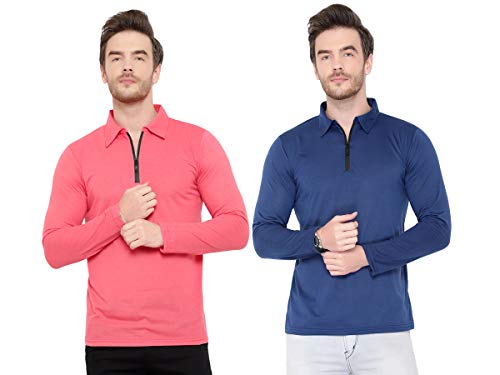 Image of Men's Full Sleeve Zip Collared Neck Pack of 2