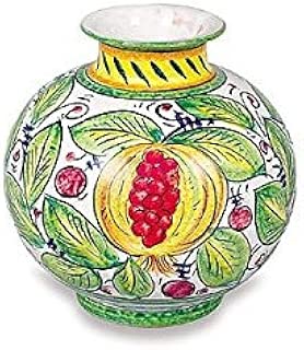 Amazon Com Hand Painted Italian Ceramic Frutta Mista Vase