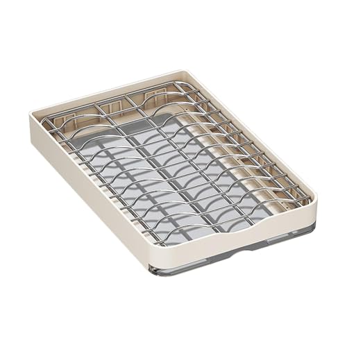 Cajones extraíbles para armarios, estante deslizante para platos con escurridor, estante de cocina, soporte para platos, estante de almacenamiento para baño, sala de estar