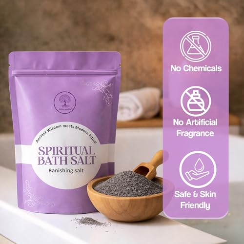 Image of Banishing Bath Salts 200g Spiritual Cleansing Bath Salts, Aura Protection & Negative Energy Removal Remove Hexes, Bad Luck & Evil Energy, Purifying Ritual Soak, Natural & Handmade