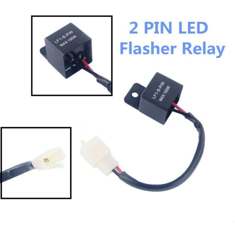 Motorcycle Turn Signal Lights Hyper Flash 2-Pin Electronic LED Flasher Relay New