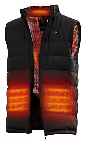 Sailwind Men's Lightweight Heated Vest Smart Electric Rechargeable Jacket With Removable Hood (Battery Included) Us Medium Black #TOP1