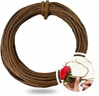 Floral Craft Wire Rustic Flexible Bendable Crafting Wire Roll For Jewellery Florist Modelling Sculpture Festive Craft Basket Wreath Making Christmas birthday Wedding Gifts Decorations (10 meter brown)