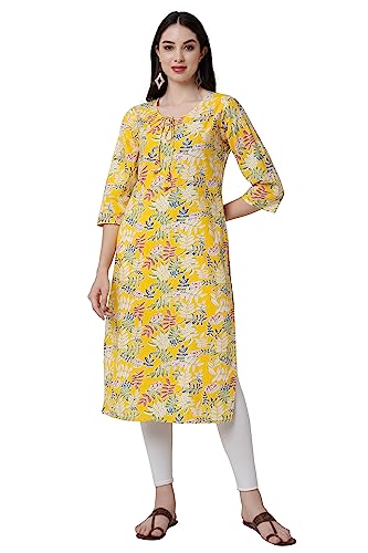 Image of rytras Women's Cotton Straight Fit Straight Kurta