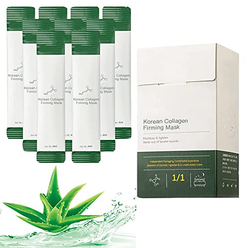 Korean Collagen Firming Facial Mask, Collagen Firming Sleeping Mask, Wash-Free Firming Anti Aging Moisturizing Face Facial Mask for Women, Comfortable and Deep Cleaning(20 Pcs)