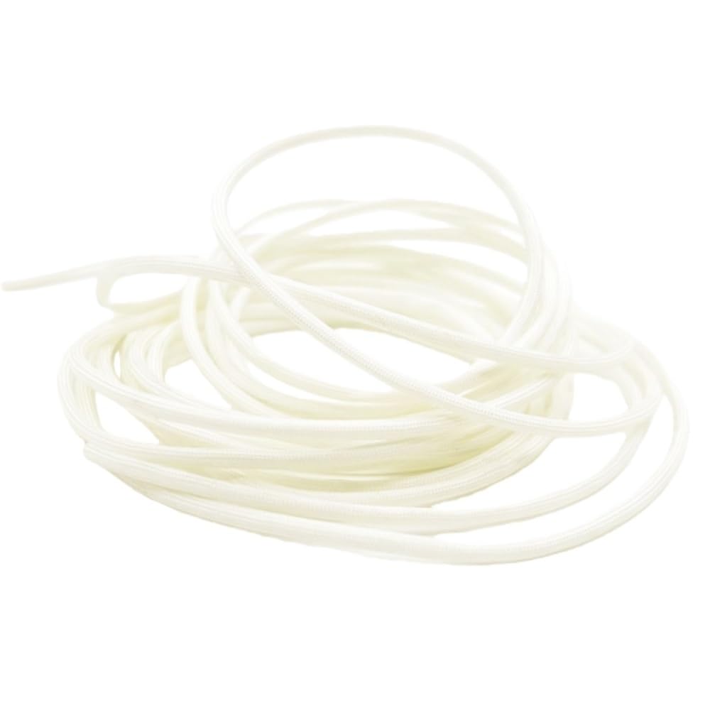 LOMNCHSG Wire Insulation Braid Fire Sleeve, Fiberglass Braided Cable Sleeve Expandable High Temp 500V-800V Black White Multiple Sizes(WHITE,1MM*3METERS)