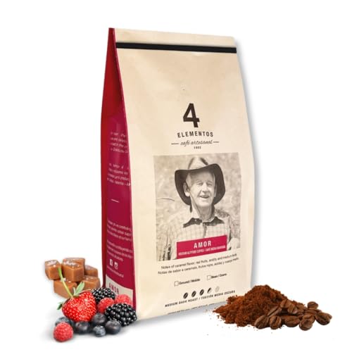 4 Elementos | Café En Grano 35 Oz, Tostado Medio, 100% Arábica
