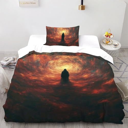 Housse de couette single 135x200 en microfibre sans repassage - 2