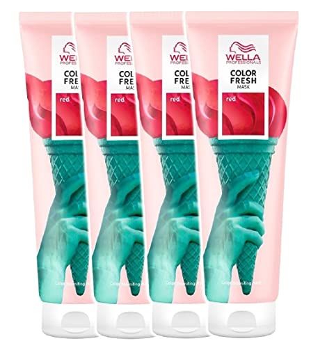 4er Wella Professionals Color Fresh Mask Red 150 ml