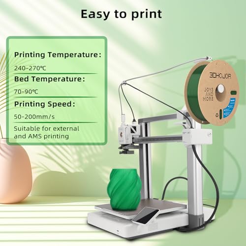 Image of 3DHojor Update Basic PETG Filament 1.75mm 3D Printing Filament 1kg*4 Bundle 3D Filament 1.75mm Dimensional Accuracy + /- 0.03mm with Most 3D Printers-4Pack Clear+Geen+Blue+Orange