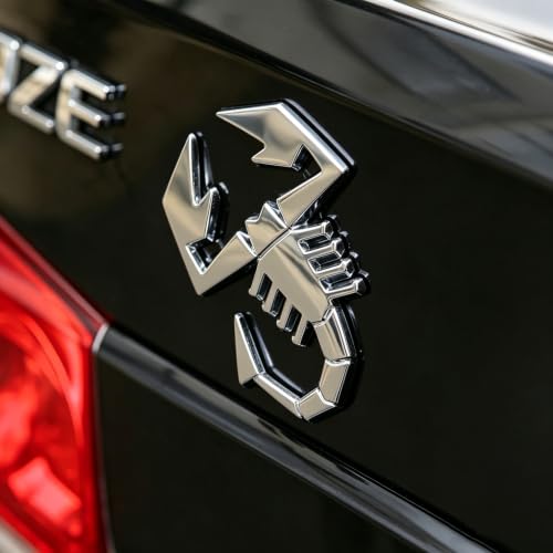 Image of 3D Scorpion Chrome Emblems Badges Sticker Car Vehicle, Truck, Motorcycle, RV, Scooter, SUV, Door, Window, Room, Wall and More Decoration (Silver Scorpion)