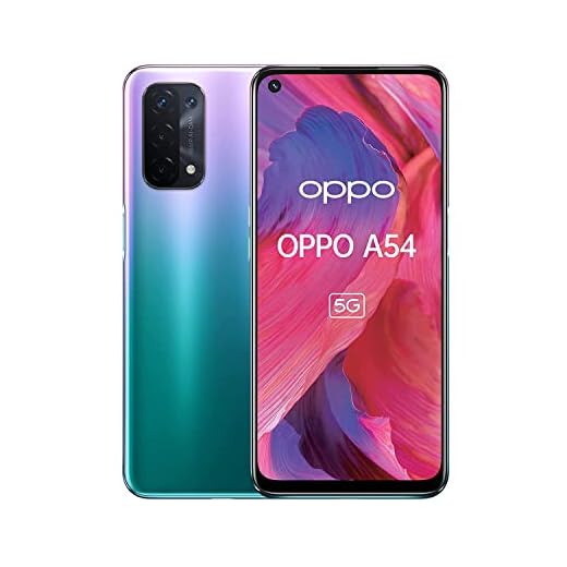 OPPO A54 5G A54 Smartphone 5G, 193g, Display 6.5" FHD+ 90Hz, 4 Fotocamere 48MP, RAM 4GB + ROM 64GB Espandibile, Batteria 5000mAh, Ricarica rapida, Dual Sim, [Versione Italiana], Fantastic Purple