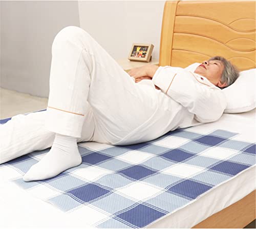 SHDT Wiederverwendbare Inkontinenz-Unterlagen Saugfähige Baumwoll-Bettauflagen Waschbare Inkontinenz-Bettauflage, wasserdichte Bettmatten,150 * 90cm Cover