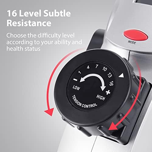 Mini Exercise Bike for Home Use Pedal Exerciser Under Desk Bike with Lcd Display 3-in-1 Foot Cycle Arm Leg Pedal Machine Adjustable Resistance Ideal for Seniors