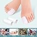 DYKOOK Big Toe Caps Protectors 10 Pcs, Gel Sleeves Toe Tubes Bandages Caps Pads for Blister, Callus, Corn, Sore, Toe Rubbing Treatment Wen and Women, White